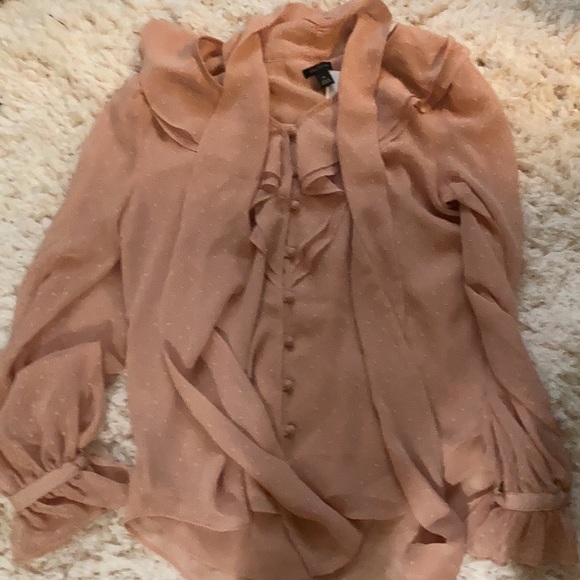 NWT Ann Taylor apricot blouse size XS - Picture 3 of 3